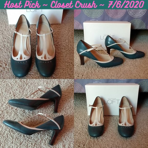 LOFT Shoes - RARE!! Ann Taylor LOFT Muted Teal T-Strap Heels